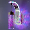 Lampes murales fleur ambre lampe 3 couleurs changeantes maison déco cristal lumière LED pour chambre salon décoration éclairage