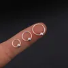 Popular Mens Womens 925 Sterling Silver Ball Hoop Earring Nose Ring Not Need To Remove Earrings For Sleeping Female Ear Hole Ring Puncture Piercing Jewelry Wholesale