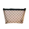 أكياس التخزين INS Mesh Cosmetic Bag Love Simple Large Crace مستحضرات تجميل محمولة