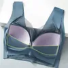 Canottiere Canottiere Reggiseno in pizzo Top Scollo a V Intimo senza cuciture Bralette sexy Coppe fisse Lingerie Push Up Canotta imbottita a sezione sottile