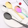 Dinnerware Sets Mirror Large Size Service Spoon Cutlery Set Stainless Steel Soup Tableware Rice Spoons Kitchen Flatware