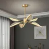 Moderne volledige koperen hanglampen LED Acryl PMMA Luxe kroonluchter hanglampen armatuur American Art Deco Slaapkamer Dineren Woonkamer Lamparas Luminaria Luster