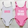 Bachelor Party Swimsuit Women TEAM BRIDE SQUAD TRIBE Swimwear Bikini Sexy Bodysuit Plus Size Bathing Suit Beachwear 230505