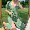 Casual Dresses summer dress women free shipping elegant party for luxury sexy vintage long soft prom korean beach outfits floral fairy dresses Z0506