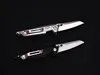 Promotion A1909 Pocket Folding Knife 440C Satin Blade Space Aluminum Handle Outdoor Camping Hiking Fishing EDC Knives with Nylon Bag