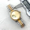 orologio da uomo di lusso da donna unisex con diamanti di design in oro 36mm con movimento meccanico automatico orologi da polso con cinturino in acciaio inossidabile per uomo donna regalo di compleanno