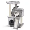 Scratchers Szybka dostawa Pet Cat Tree Tower Condo Drewno z drapiącym słupkiem dla kotów wspinaczką zabawki chroniące gniazdo mebli