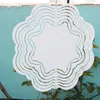 10 pouces sublimation vent spinner flans extérieur en métal suspendu ornement décoration pour cour et jardin intérieur