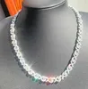 Chaîne cubaine de conception de mode, chaîne en argent massif de 9mm de largeur, collier Hip Hop de rappeur Moissanite glacé, chaîne/bracelet à maillons cubains