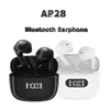 AP28 TWS Auriculares inalámbricos verdaderos Auriculares Bluetooth Auriculares intrauditivos BT5.3 con pantalla digital LED Auriculares de subwoofer HIFI en caja minorista