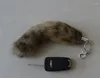 Schlüsselanhänger Leopard Tail Fur Bag Charm Anhänger Damen Chic Schlüsselanhänger Handtasche Schulter Decor Anhänger