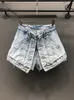 Women's Shorts DEAT Solid Women Fake Two Pieces High Waist A-line Thin Denim Shorts Street Style Mall Goth Summer Autumn 7E754 230505