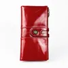 Wallets KANGAROO KINGDOM Vintage Genuine Leather Women Long Zipper Female Oil Cowhide Card Holder Purse Wallet