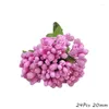 Flores decorativas misturadas rosa planta flor flor cereja estames frutas pacote diy bolo de casamento de natal caixa de grearls de corda