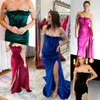 Velvet Long Prom Dress 2K23 Overlay Off-Shoulder Slits monterad korsett Winter Court Warming Formal Evening Wedding Party Gown Pageant Gala Runway Red Carpet Emerald