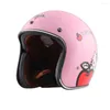 オートバイヘルメットファッションオープンフェイスヘルメット韓国スクーターライディングカスクセーフティチョッパースタイルバイクジェットカパセテパラモトドット