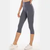 Women's Naked Feeling Workout Capris Leggings 21 Inches - Gym Compression Tummy Control Yoga Capri Pants