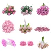 Dekorative Blumen, gemischt, rosa Pflanze, Blume, Kirsche, Staubblatt, Beeren, Bündel, DIY, Weihnachten, Hochzeitstorte, Geschenkbox, Kränze