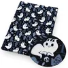 Tyg 50*145 cm Halloween Skull Black Polyester Cotton/Pure Cotton Tyg Tissue Sying Quilting Nålarbete Material Gardin Kudde P230506