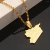 Chaînes En Acier Inoxydable Syrie Villes Carte Pendentif Collier Pour Femmes Hommes À La Mode Chaîne Bijoux