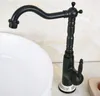 Rubinetti da cucina Ottone lucidato a olio nero Rubinetto monocomando per lavabo con beccuccio girevole Lavandino del bagno Rubinetto per acqua fredda e fredda Dnf654