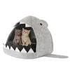 Mats Cat's House Bed Shark Mouth Form House For Cats Mat Pet Bed Home For Small Dog Puppy Accessories Supplies