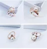 alloy zircon Imitation pearl Ring Mixed Style Size Gold for men women Fashion jewelry