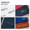 ZONESUN Logo personnalisé cadeau laiton lettre timbre envie outil marque fer initiale personnalité cuir