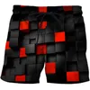 Men's swimwear 2021 black and white paisley print shorts fashion plaid 3d printing surf shorts men's swimming trunks quick-drying sports short P230506