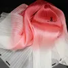 Tkanina gradient kolorowy tekstur plisowany organza siatka kształt tkaniny DIY Ręcznie robiony moda sukienka ślubna Dorobowa tkanina P230506
