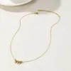Kedjor yachan rostfritt stål kedja halsband för kvinna 14k guld pläterad inlagd kubik zirkoniumkristall hänge 2023 trendiga smycken