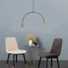 Pendelleuchten LED Lampe Persönlichkeit Kreativ Bogen Geometrische Linie Schwarz Gold Moderne Küche Restaurant Bar