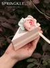 Present Wrap 10st Pink och Matcha Green Peony Hydrangea Wedding Candy Box gynnar gåvor Boxar Väskor för gästdekoration