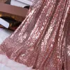 النسيج 130x50cm متسلل النسيج Sparkly Paillette Pink Gold Silver Glitr