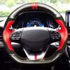 Steering Wheel Covers Anti-Slip Black Suede Carbon Fiber Leather Car Braid Cover For Veloster 2023 I30 2023-2023 Elantra