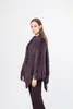 Bufandas Poncho de punto con jersey de flores con borlas 210720