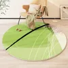 Baby Playmats Moderna abstrakta mattor för vardagsrum Minimalistisk sovrum Dekor Rundt plyschmattor Stol Floor Mat Anti-slip Large Area Mattor