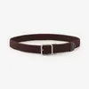 Belts S3448 Europa Men Men Women's Chic Style Canvas gevlochten elastische riem metalen vierkant gesp eenvoudig