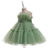 Vestidos de menina vestido de verão para crianças, meninas de flores, princesa vestidos 1-7 anos tule tulle tutu