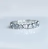 Cluster Rings 2023 Design Antique 925 Silver Zirconia Hearts Fashion Band Ring For Women Gift