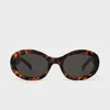 Dark Glasses Senior Sense Senior Triunfal Arch Cat's Eye's Black Oval Red 2023 Novos óculos de sol resistentes a UV