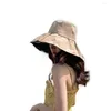 Wide Brim Hats Stylish Sun Hat Anti-pilling Bucket Sunscreen Summer Travel Casual Sunshade Dressing Up