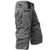 Męskie spodenki Summer Męskie Cargo Cargo Shorts Army taktyczne joggery szorty Mężczyźni bawełniane luźne prace swobodne spodnie plus rozmiar 5xl 230506