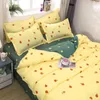 Sängkläder sätter 1 bit hudvänlig mjuk täcke täcke blommor tryck bekväm polyester quilt täckning full drottning king size comporter cover 230506