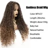 Synthetische pruiken x Tress Faux Locs rechte mix krullende bariden ombre bruin gekleurde haakvlechten pruik voor zwarte vrouwen zachte dreadlock 230505