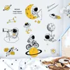 Wallpapers creatieve cartoon astronauten muurstickers voor kinderkamer jongens slaapkamer muur decor zelfklevende stickers kamer decoratie home decor 230505