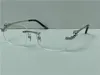 Lunettes de soleil nouveau rétro Piccadilly lunettes de lentille en cristal carré 0281 jambes d'animaux sans cadre mode design avant-gardiste uv400 lunettes décoratives de couleur claire