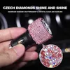 Lyxig 2024 Luxury Dual USB Car Fast Charger Bling Handgjorda bildekorationer för Auto Phone Cgarger Diamond Car Accessories for Woman