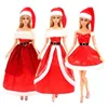 Fashion Doll Christmas robe kawaii 6 articles / lot kids toys accessoires miniatures 30cm chose pour Barbie DIY DRAY GIRLS GAME