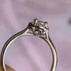 Cluster-Ringe im Angebot, runder Schnitt, echter Moissanite-Ring, Größe 5 mm, 0,5 ct, anpassbar, verstellbar, für Frauen, Mädchen, Freund, Geschenk, Geburtstagsgeschenk